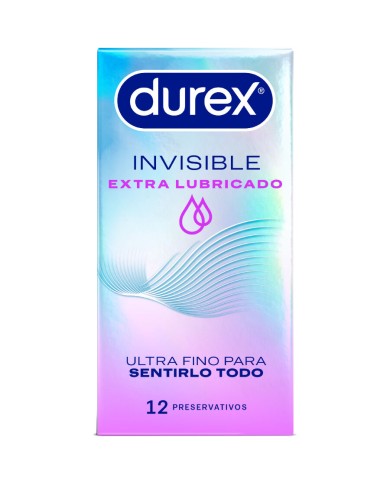DUREX - PRÉSERVATIFS INVISIBLES EXTRA LUBRIFIÉS 12 UNITÉS