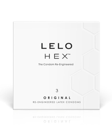LELO - BOÎTE DE PRÉSERVATIFS HEX 3 UNITÉS