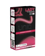 UNIQ - LADY CONDOM PRÉSERVATIFS FÉMININS SANS LATEX AVEC PORTE-JARRETELLES 3 UNITÉS