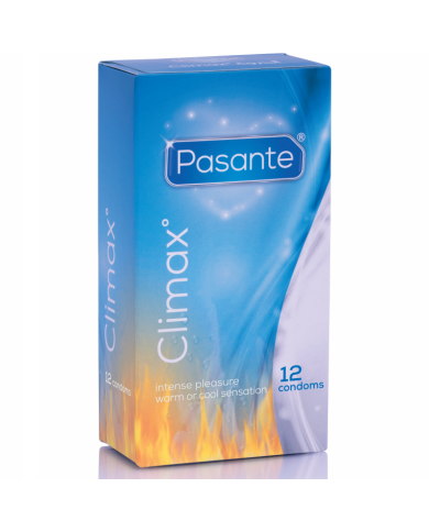 PASANTE - PRÉSERVATIFS CLIMAX 6 EFFET CHALEUR + 6 EFFET FRAIS / 12 UNITÉS
