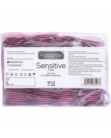 PASANTE - PRÉSERVATIFS SENSIBLES SAC 144 UNITÉS