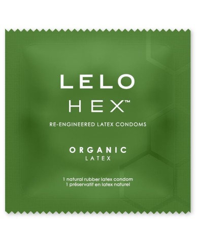 LELO - HEX BOÎTE DE PRÉSERVATIFS BIOLOGIQUES 3 UNITÉS