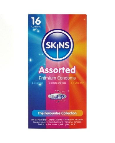 SKINS - PACK DE 16 PRÉSERVATIFS PREMIUM ASSORTIS