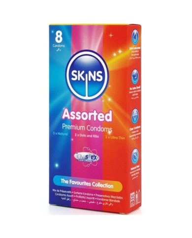 SKINS - PACK DE 8 PRÉSERVATIFS PREMIUM ASSORTIS