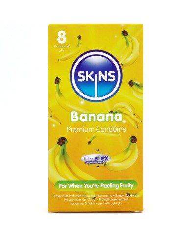 SKINS - PACK DE 8 PRÉSERVATIFS BANANE PREMIUM