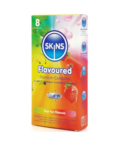 SKINS - PACK DE 8 PRÉSERVATIFS PREMIUM MULTI-SAVEURS