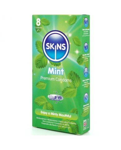 SKINS - PACK DE 8 PRÉSERVATIFS PREMIUM MENTHE
