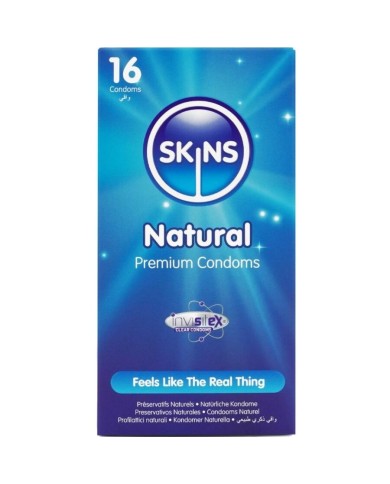 SKINS - PACK DE 16 PRÉSERVATIFS NATURELS PREMIUM