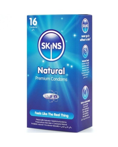 SKINS - PACK DE 16 PRÉSERVATIFS NATURELS PREMIUM