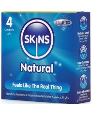 SKINS - PACK DE 4 PRÉSERVATIFS NATURELS PREMIUM