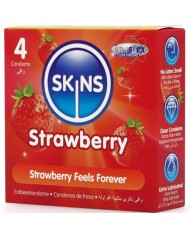 SKINS - PACK DE 4 PRÉSERVATIFS PREMIUM FRAISE