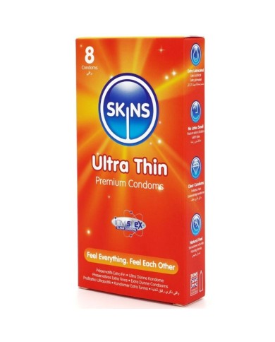 SKINS - PACK DE 8 PRÉSERVATIFS ULTRA FINS PREMIUM