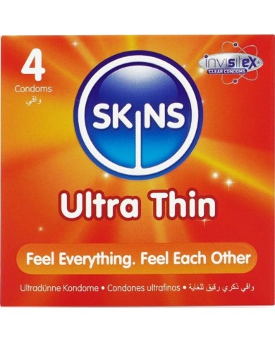 SKINS - PACK DE 4 PRÉSERVATIFS ULTRA FINS PREMIUM