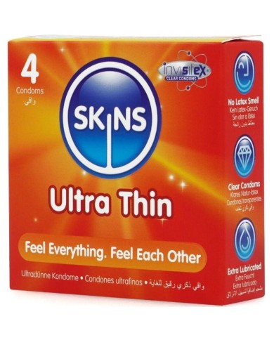 SKINS - PACK DE 4 PRÉSERVATIFS ULTRA FINS PREMIUM