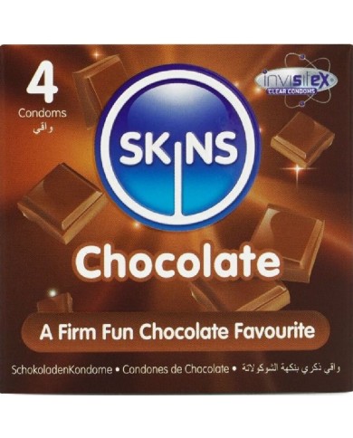 SKINS - PACK DE 4 PRÉSERVATIFS PREMIUM CHOCOLAT