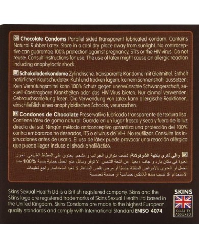 SKINS - PACK DE 4 PRÉSERVATIFS PREMIUM CHOCOLAT