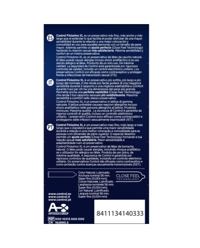 CONTROL - PRÉSERVATIFS FINISSIMO XL 12 UNITÉS