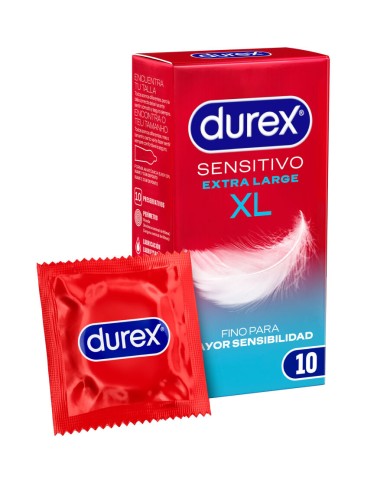 DUREX - PRÉSERVATIFS SENSIBLES XL EXTRA-LONG 10 UNITÉS