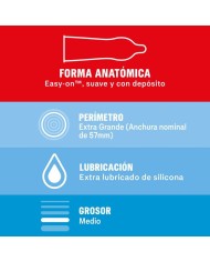 DUREX - PRÉSERVATIFS SENSIBLES XL EXTRA-LONG 10 UNITÉS