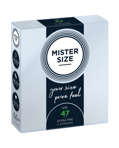 MISTER SIZE - PRÉSERVATIFS TAILLE XS 47 MM (3 UNITÉS)