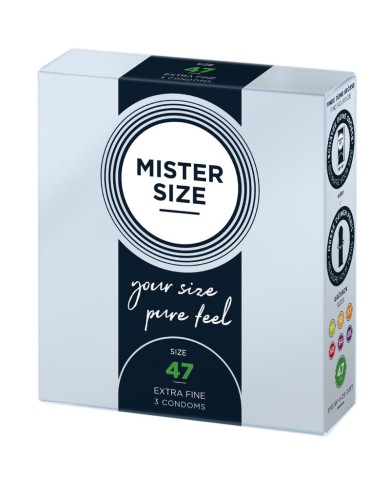 MISTER SIZE - PRÉSERVATIFS TAILLE XS 47 MM (3 UNITÉS)