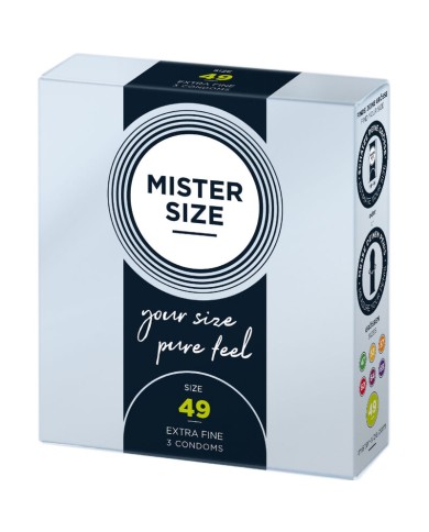 MISTER SIZE - PRÉSERVATIF TAILLE S 49 MM (3 UNITÉS)