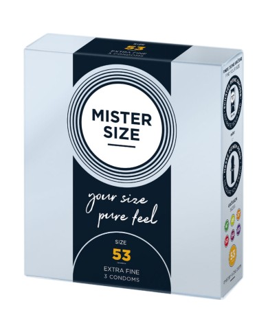 MISTER SIZE - PRÉSERVATIF TAILLE M 53 MM (3 UNITÉS)