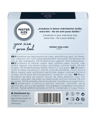 MISTER SIZE - PRÉSERVATIFS TAILLE XXXL 69 MM (3 UNITÉS)