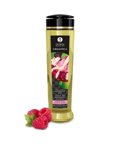 SHUNGA - HUILE DE MASSAGE BIO À LA FRAMBOISE 240 ML