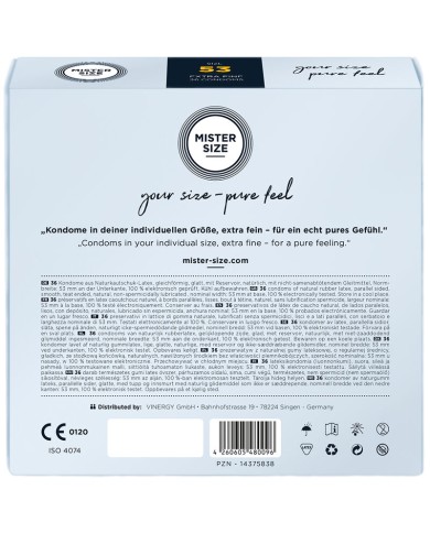 MISTER SIZE - PRÉSERVATIF TAILLE M 53 MM (36 UNITÉS)
