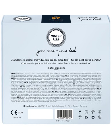MISTER SIZE - PRÉSERVATIF TAILLE L 57 MM (36 UNITÉS)