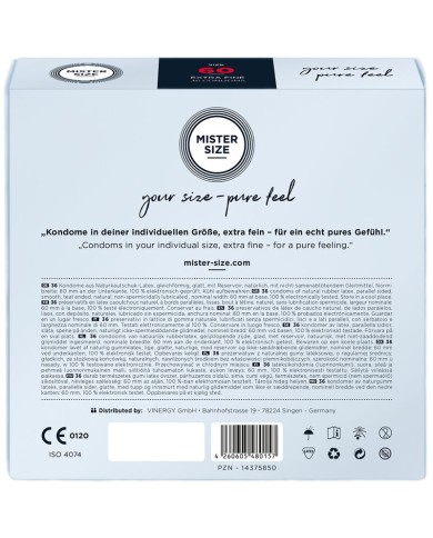 MISTER SIZE - PRÉSERVATIF TAILLE XL 60 MM (36 UNITÉS)