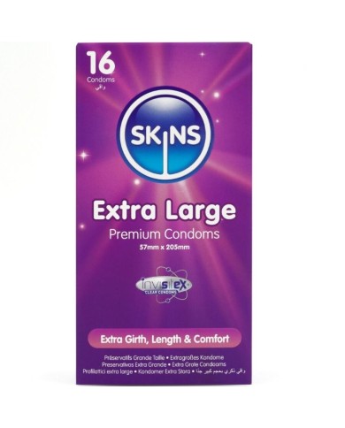 SKINS - PACK DE 16 PRÉSERVATIFS EXTRA LARGES PREMIUM