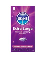 SKINS - PACK DE 8 PRÉSERVATIFS EXTRA LARGES PREMIUM