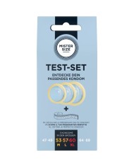 MISTER SIZE - KIT DE TEST : 3 PRÉSERVATIFS DE TAILLES DIFFÉRENTES + MÉLANGE À POINTS