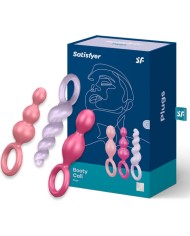 SATISFYER - JEU DE BOUCHONS ANAL 3 PCS TRICOLORE
