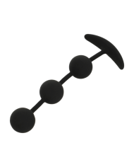 BLACK&SILVER - CHAPELET ANAL HARRY 3 SPHÈRES EN SILICONE 14 CM
