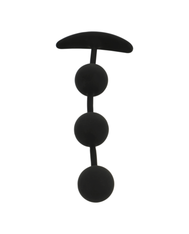BLACK&SILVER - CHAPELET ANAL HARRY 3 SPHÈRES EN SILICONE 14 CM