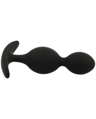 BLACK&SILVER - PLUG ORSON SILICONE 2 ONDES ANAL 9 CM