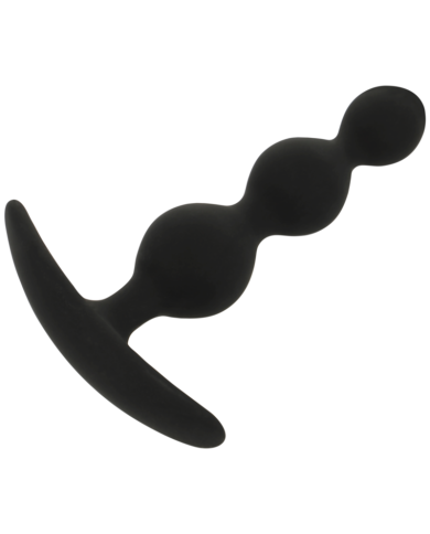 BLACK&SILVER - CHAÎNE À BILLES ANAL RUPERT 10 CM