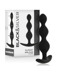 BLACK&SILVER - CHAÎNE À BILLES ANAL RUPERT 10 CM