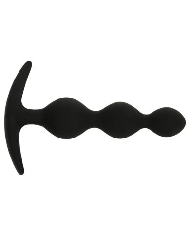 BLACK&SILVER - CHAÎNE À BILLES ANAL RUPERT 10 CM