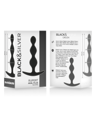 BLACK&SILVER - CHAÎNE À BILLES ANAL RUPERT 10 CM
