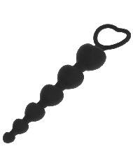 BLACK&SILVER - CHAÎNE DE COEURS ANAL MILA 18 CM