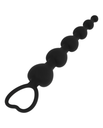 BLACK&SILVER - CHAÎNE DE COEURS ANAL MILA 18 CM