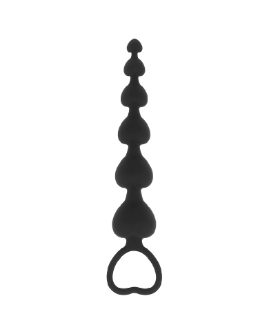 BLACK&SILVER - CHAÎNE DE COEURS ANAL MILA 18 CM