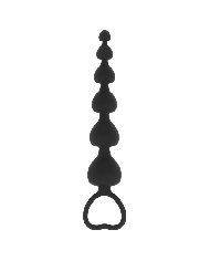 BLACK&SILVER - CHAÎNE DE COEURS ANAL MILA 18 CM