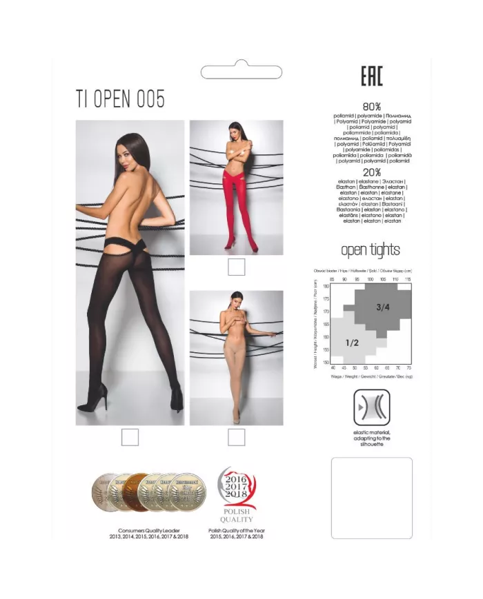 PASSION - TIOPEN 005 COLLANT ROUGE 3/4 60 DEN