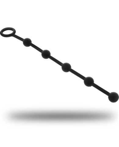 BLACK&SILVER - CHAPELET ANAL KORG SILICONE INITIATION 21 CM
