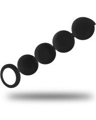 BLACK&SILVER - CHAPELET ANAL LENNON 4 SPHÈRES SILICONE 15 CM